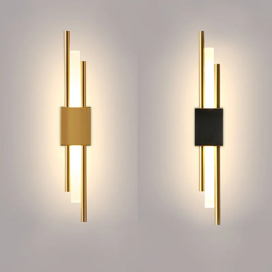 LED Wall Sconce Copper Pipe Acrylic Indoor Lamp