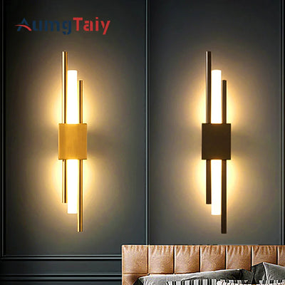 LED Wall Sconce Copper Pipe Acrylic Indoor Lamp